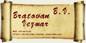 Bratovan Vezmar vizit kartica